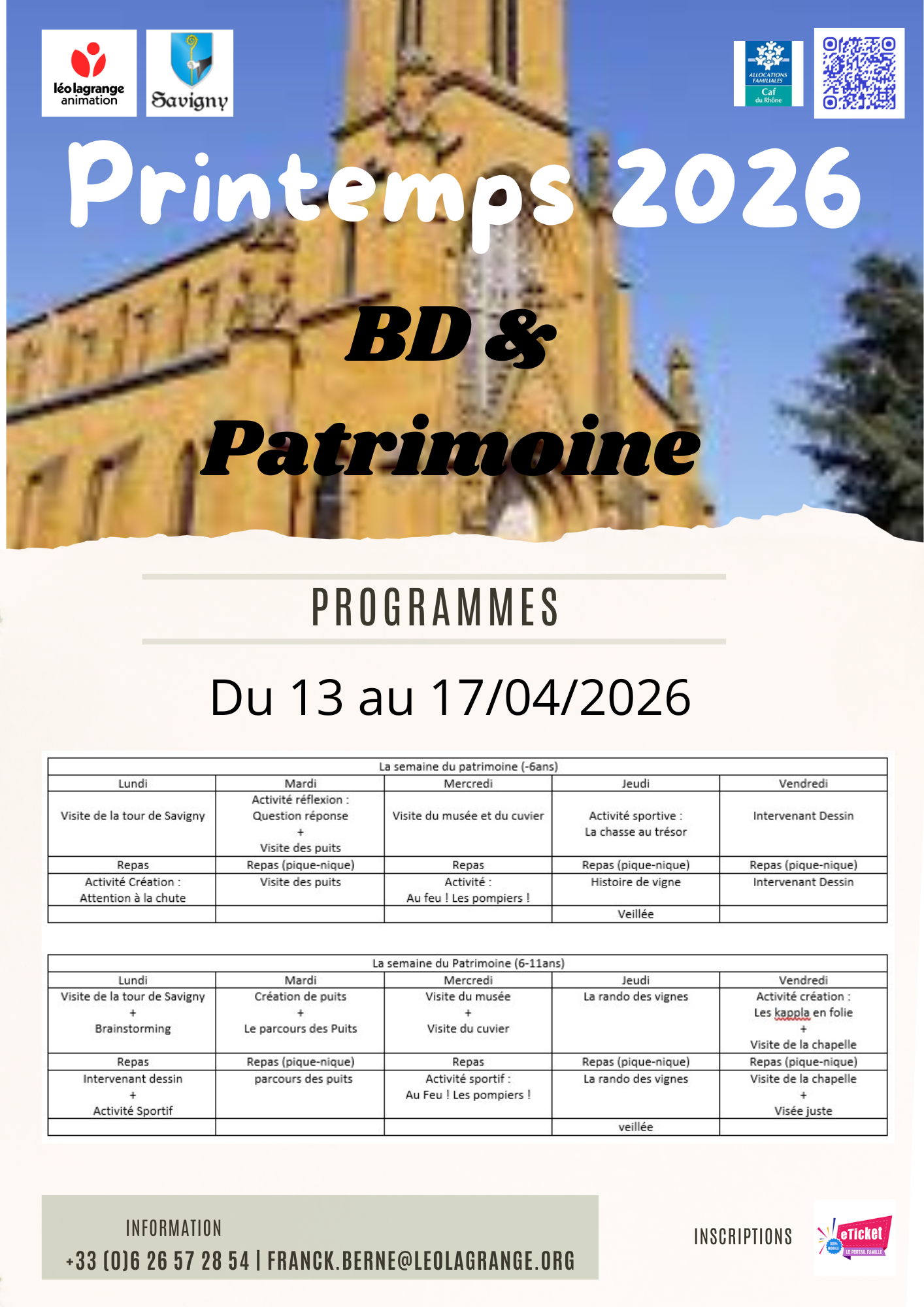 You are currently viewing Planning vacances Printemps 2026